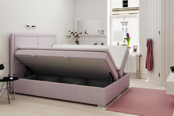 Boxspring Bett Hotel Doppel Komplett Set Matratze Topper Betten Funktion Kasten