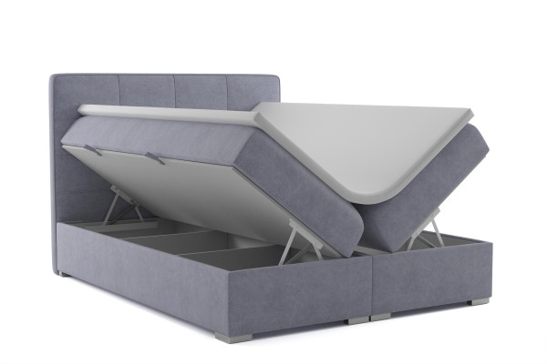 Boxspring Bett Hotel Doppel Textil Luxus Betten Polster Bettkasten Funktion Neu