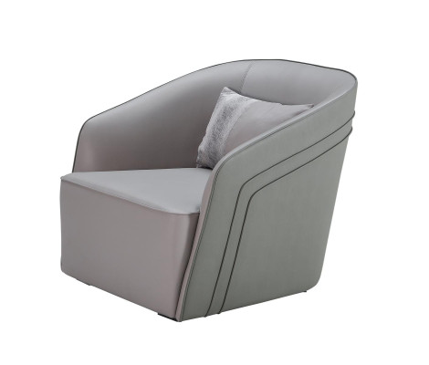Sessel Leder Luxus Grau Modern Design Neu Kreative Möbel Wohnzimmer Fernseh Club