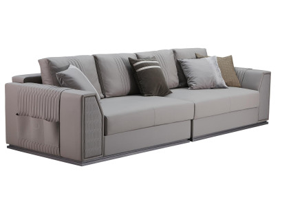 Sofa Luxus Grau Wohnzimmer Stoff Textil Modern Design Couchen Kreative Möbel Neu