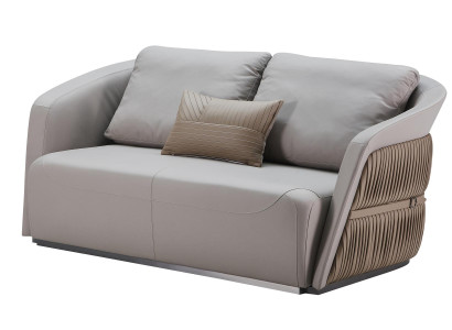 Zweisitzer Couch Couch Polster Sofa 2 Sitzer Textil Couchen Stoff Luxus Möbel