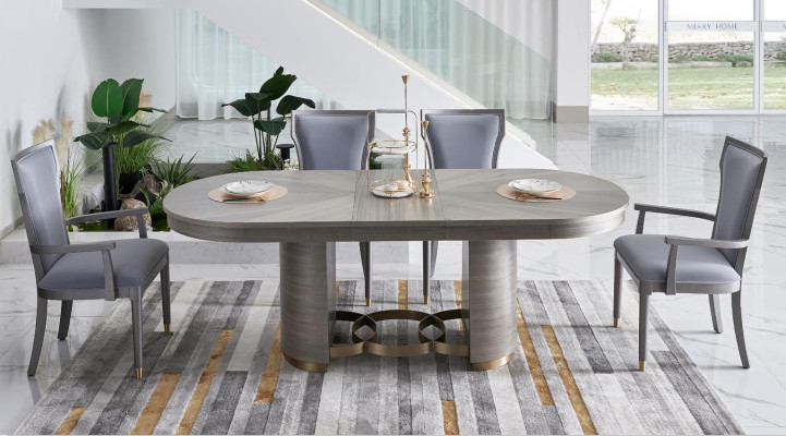 Klassisch Designer Ess Tisch + 4 Stühle Set Garnitur Zimmer Gruppe 5 tlg.