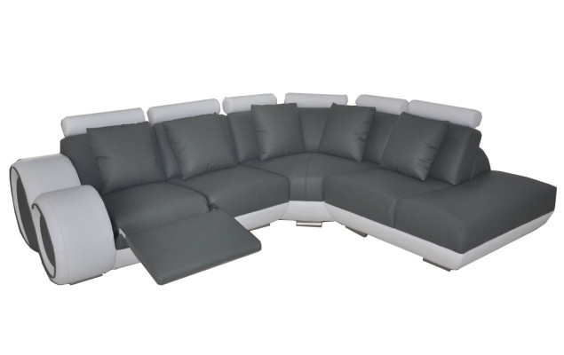 Couch Eck Sofa Leder Eck Garnitur Ecke Landschaft Polster Design Wohn