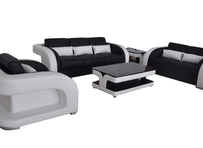 XXL Couch Leder Wohnlandschaft Garnitur Design Modern Sofa garnituren 3+2+1 Neu