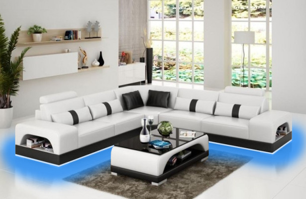 Moderne Eckgarnitur Ecksofa Eckcouch Wohnlandschaft L Form XXL Sofa Couch Neu