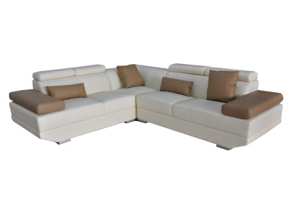 Ledersofa Couch Wohnlandschaft Eck Garnitur Modern Design Sofa Deko L-Form