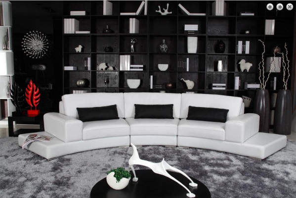 Ledersofa mit USB Wohnlandschaft Ecksofa Eck Garnitur Design Modern Sofa A1130