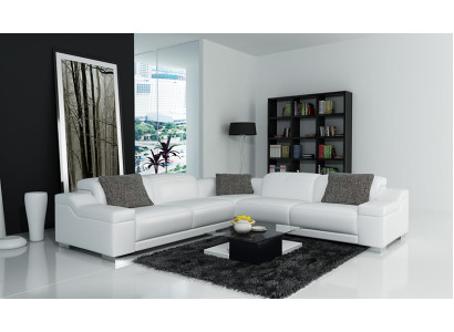 Ledersofa Sofa Couch Wohnlandschaft Ecksofa Modern Eck Garnitur Design
