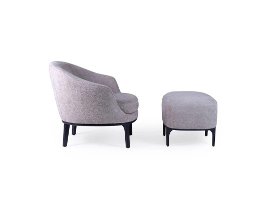 Wohnzimmer Set 2tlg Sessel mit Hocker Designer Modern Polstermöbel