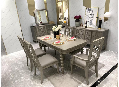 Garnitur Holz Möbel Sets Essgruppe Esszimmer Garnitur 6x Stuhl Set Stühle Neu