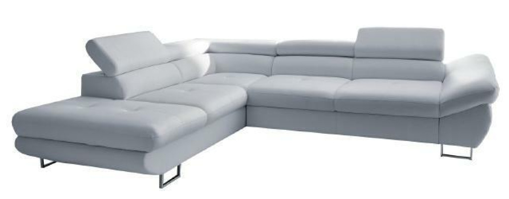 Ecksofa Eck Wahl Leder Stoff Polster Textil Bett+Kasten Couch Sofa Ecke Garnitur