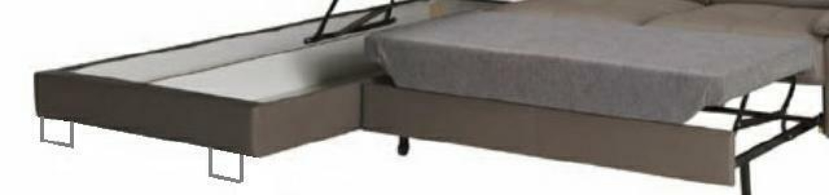 Ecksofa Eck Wahl Leder Stoff Polster Textil Bett+Kasten Couch Sofa Ecke Garnitur