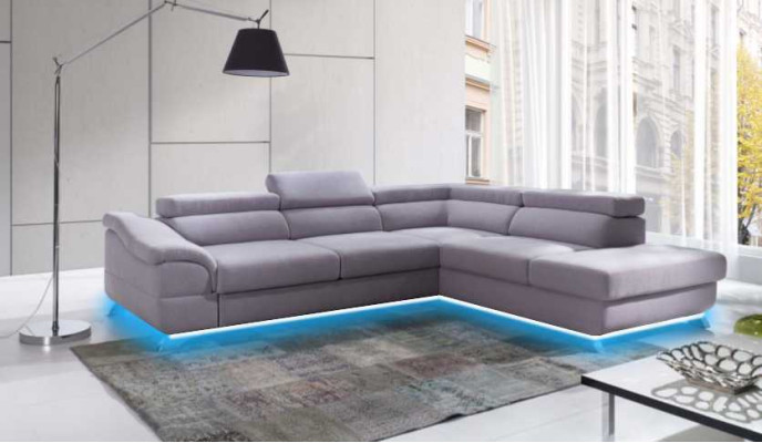 Ecksofa mit Bettfunktion Wohnlandschaft Sofa Ecksofa Couch Ecke Polster Garnitur
