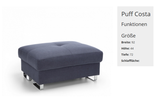 XXL Fußhocker Club Lounge Hocker Leder Textil Ottoman Designer Pufa Neu