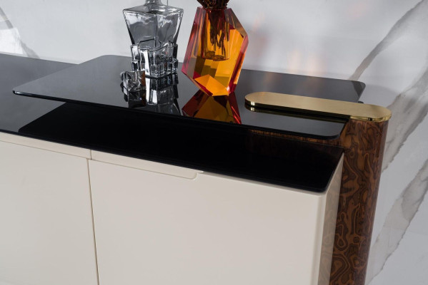 Sideboard Anrichte mit Spiegel Luxus Garnitur Kommode Holz Kommoden Klassische