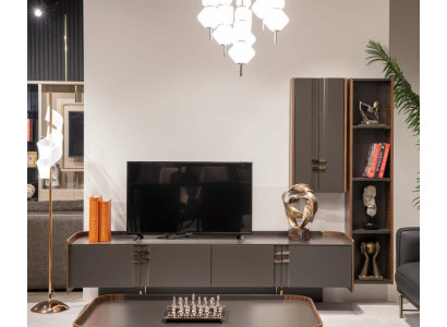 Wohnwänd tv Wand Holz Modern Regal Wohnzimmer Möbel Schrank rtv Mit Wandschrank