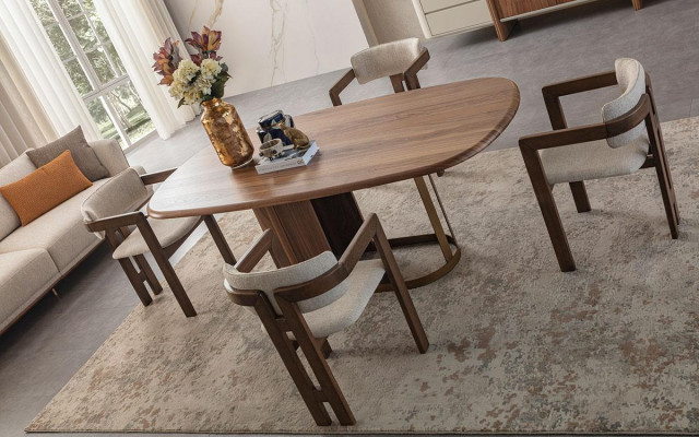 Esszimmer Set Luxus 6x Stühle Esstisch Essgruppe Garnitur Lehnstühle Modern Neu