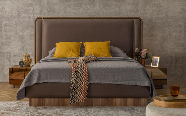 Modern Schlafzimmer Set Bett + 2x Nachttische Design Möbel Neu 3 tlg.