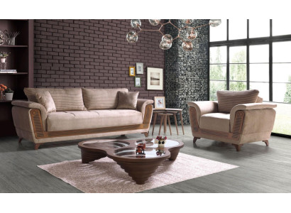 Sofagarnitur 3+1 Sitzer Sessel Garnitur Modern Relax Möbel Schlafsofa