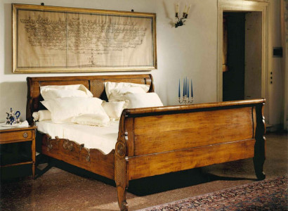 Bett Betten Doppelbett Schlafzimmer Holz Polster Braun Doppelbetten Neu