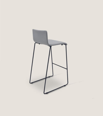 Hoher Grauer Barhocker Luxus Stühle Polsterbezug Designer Möbel Stil