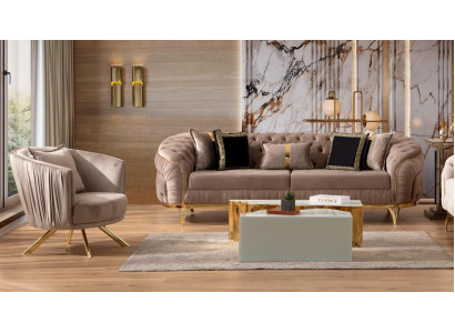 Luxus Sofagarnitur 31 Sitzer Textil Designer Chesterfield Sofa Modern