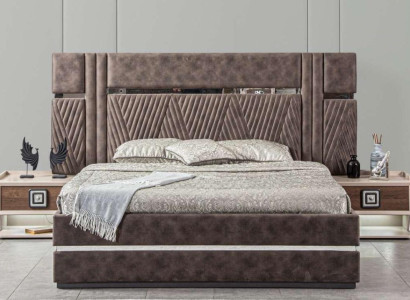 Bett 2x Nachttische 3 tlg. Schlafzimmer Sets Design Modern Luxus Betten