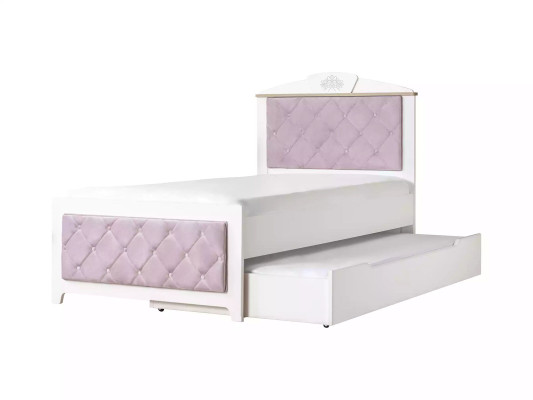 Funktionsbett Chesterfield Ausziehbares Kinderbett Bett 100 Holz Rosa