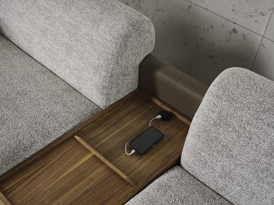 Gruppe Couchen Komplette Polstersofa Grau Stoffsofa Sofagarnitur 3tlg