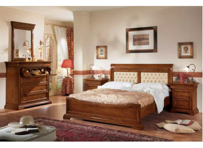 Bett Bett 2x Nachttische Holz Design Betten Schlafzimmer 5 tlg. Sets