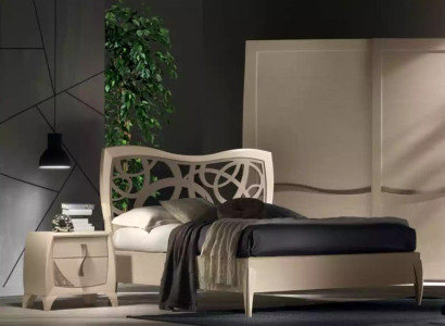Bett 2x Nachttische 3tlg. Schlafzimmer Design Luxus Schlafzimmer Möbel