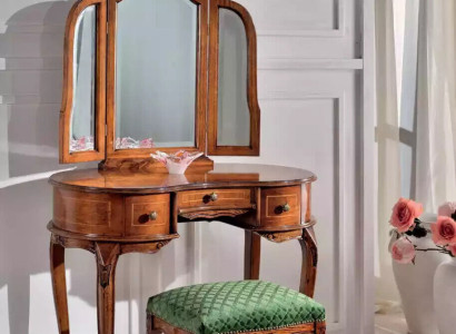 Brauner Schminktisch Spiegel Hocker Schlafzimmerset Hocker Kommoden