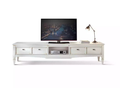 Wohnzimmer Ständer Möbel rtv Fernseher Sideboard Stil Weiß Luxus Holz