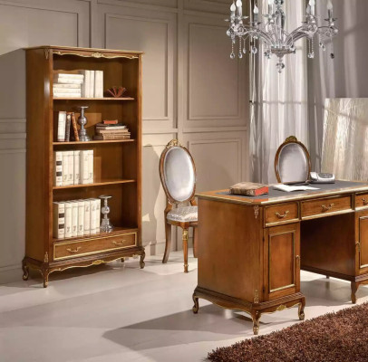 Bücherregal für das Wohnzimmer Klassische braune Möbel Holzregale
