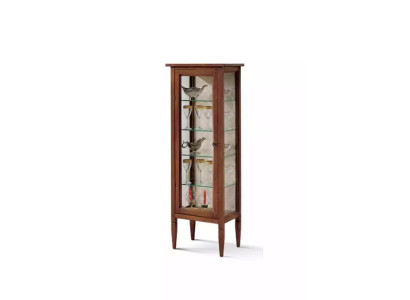 Klassische Vitrine Kommoden Vitrinenschrank Schrank Glasschrank Braun