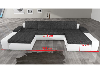 XXL Big Schlafsofa Relax Wohnzimmer Ecksofa Garnitur Polster Couch Eckgarnitur