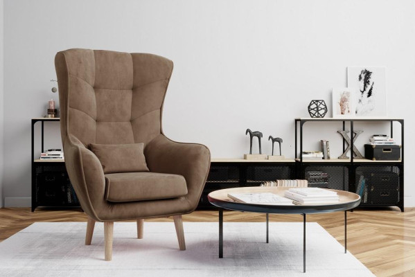 Sessel Club Lounge Designer Lehn Stuhl Polster Sofa 1 Sitzer Fernseh Neu Textil