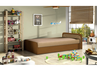 Kinder Zimmer Polsterbett Bett Betten Holz Schlaf Sofa Matratze 80x190cm Neu