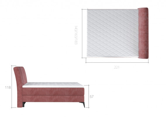 Polsterbett Betten Bett Polster Designer Hotel Doppel Deko Luxus Design