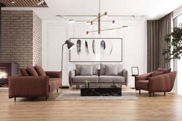 Wohnzimmer Sofa Couch Möbel Einrichtung Couch braun Sofas Couches neu