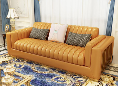 Wohnlandschaft Garnitur Design Modern Sofas Sofa 3 Sitzer Ledersofa Couch