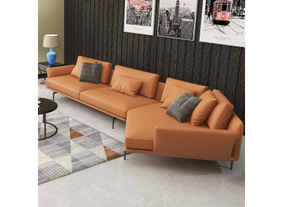 Ecksofa L-Form Stoff Couch Wohnlandschaft Garnitur Design Modern Sofa Trapez Neu