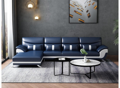 Ecke Ecksofa L-Form Wohnlandschaft Sofa Couch Garnitur Polster Stoff Sofas Leder