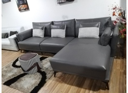 Ecke Ecksofa L-Form Wohnlandschaft Sofa Couch Polster Garnitur Stoff Leder Sofas