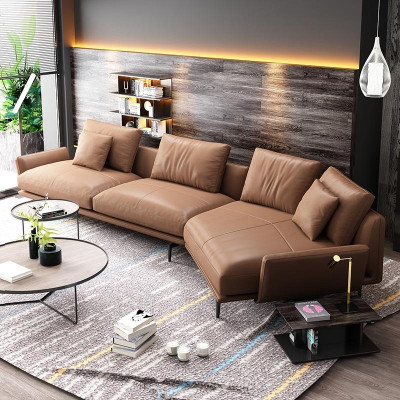 Ecksofa L-Form Modernes Sofa Deko Ledersofa Ecksofa Polster Wohnlandschaft