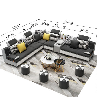 Ecksofa L Form Modernes Sofa Ledersofa Polster Wohnlandschaft Design Couchen Neu