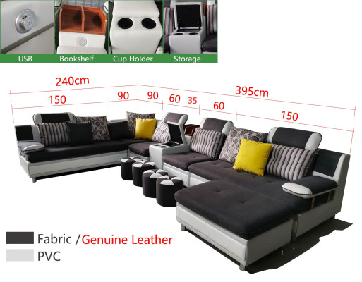 Ecksofa L Form Modernes Sofa Ledersofa Polster Wohnlandschaft Design Couchen Neu