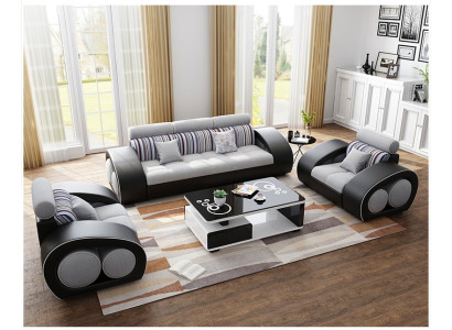 Ledersofa Couch Sofagarnitur Leder 311 Sitzer Garnitur Design Modern Sofa USB