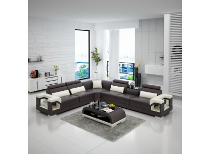 Ledersofa Sofa Couch Polster Wohnlandschaft Designer Ledersofa L Form Garnitur