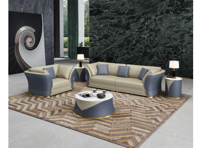 Sofagarnitur 3+1 Sitzer Sofas Couch Polstergarnitur Möbel Couchen Leder Büro Neu